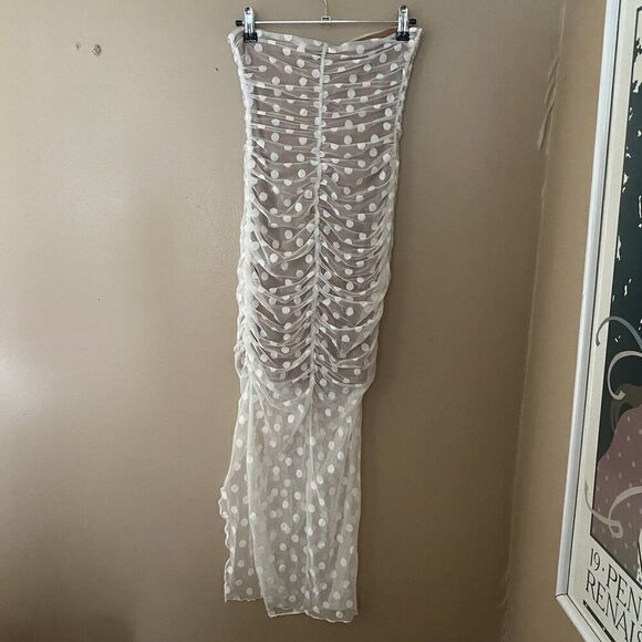 Majorelle White Mesh Dot Lace Bodycon Brady Dress Revolve NWT Sz XS - Picture 11 of 14